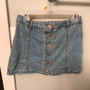 Forever 21 button down denim skirt
